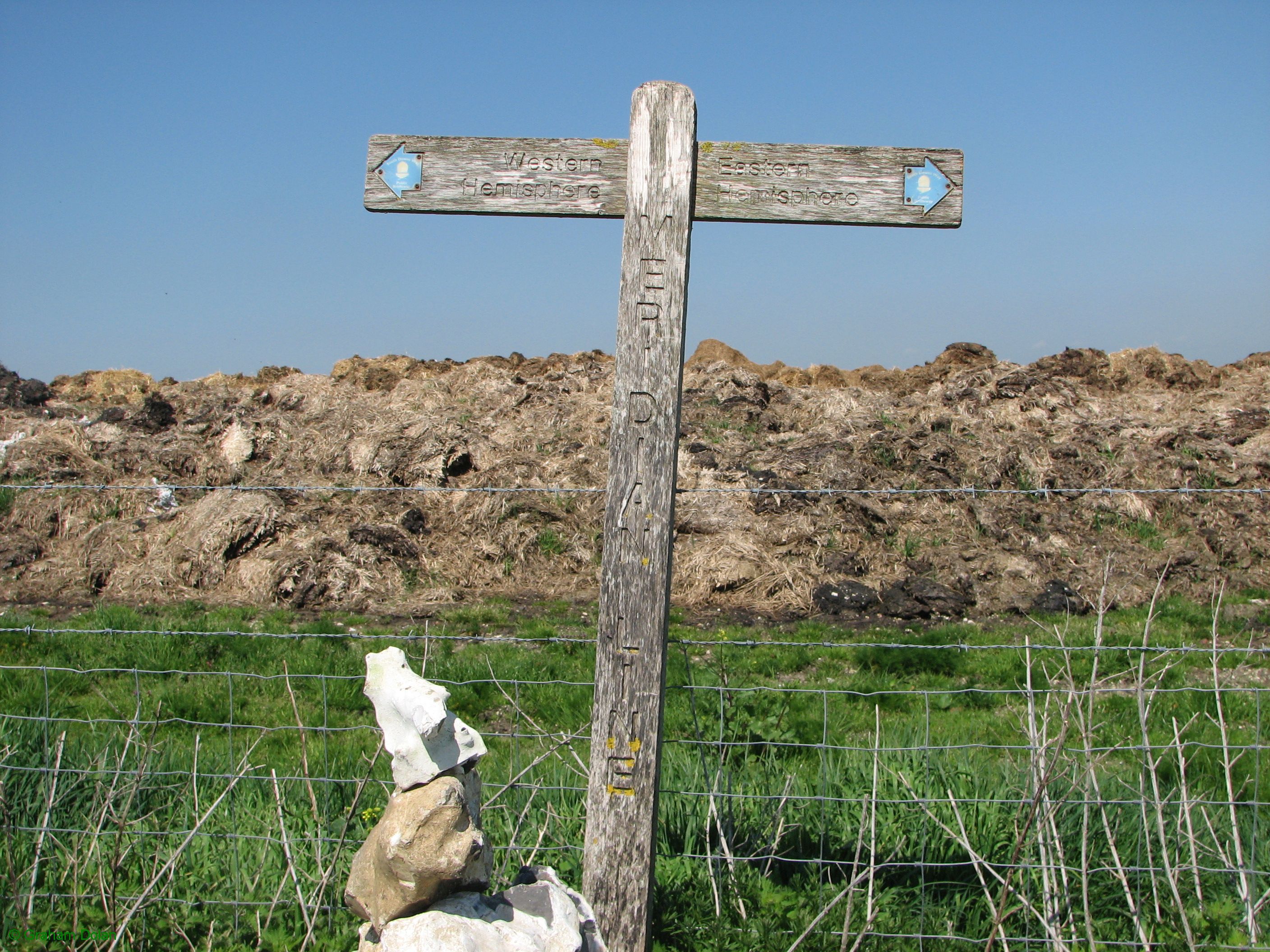 Greenwich Meridian Marker; England; East Sussex; Rodmell